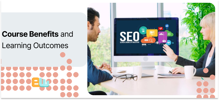 a man and woman talking about SEO courses