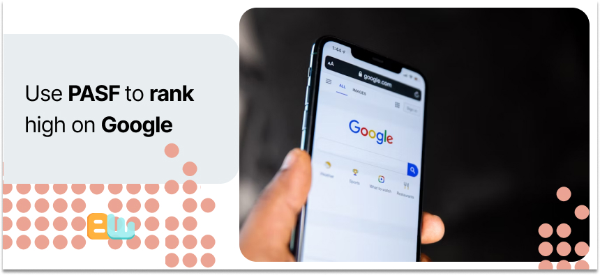 A phone showing Google
