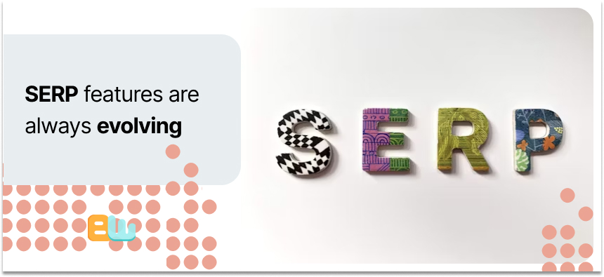 The word SERP in colorful letters