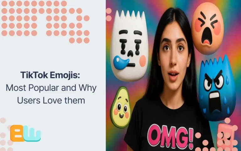 A woman with black hair and many tiktok emojis around het head