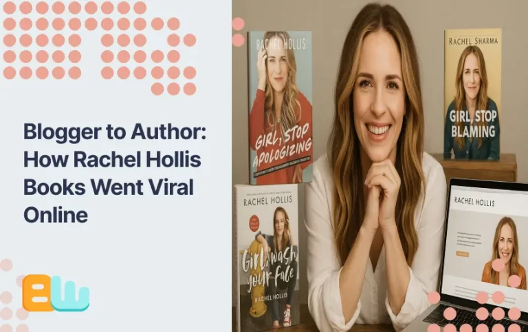 Rachel Hollis with multiple of her books
