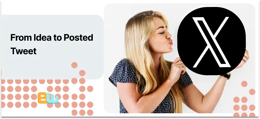 a woman kissing the X logo