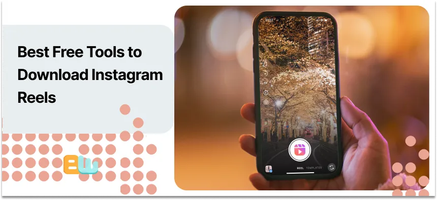A man holding a phone which screen is showing an Instagram reel