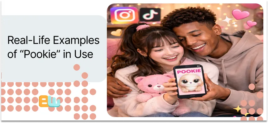 A couple sitting on a couch hugging, while holding a phone showing the phone Pookie