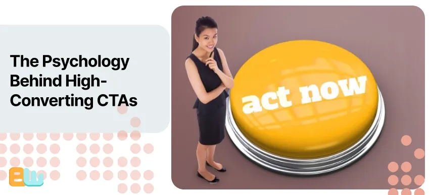 A woman standing beside a ACT Now yellow button