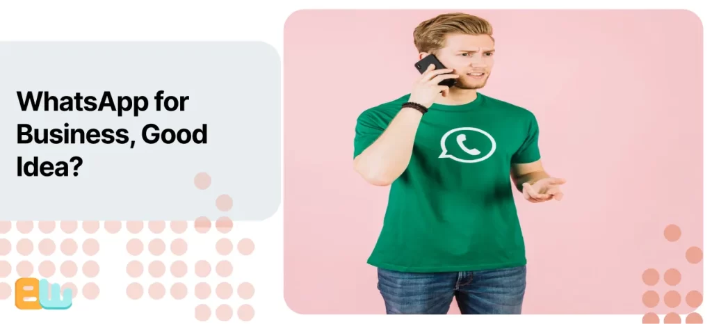 A man wearing a t-shirt with WhatsApp logo on it talking with his phone