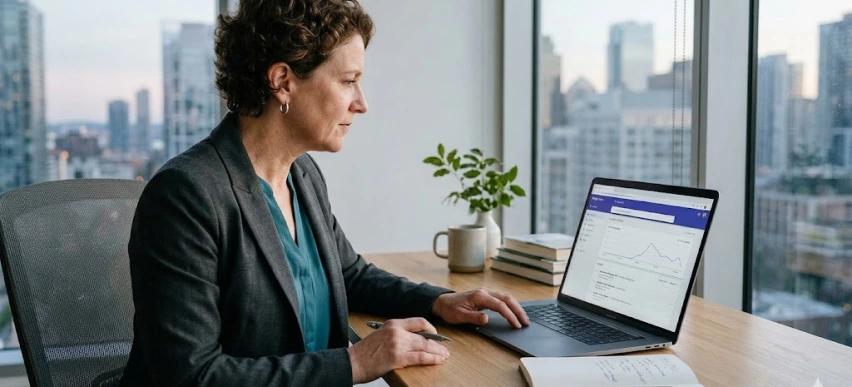 A senior marketer is using Google Alerts